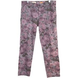 Anthropologie Pilcro and the Letterpress Floral Slim Mid Rise Pant Jeans Sz 27